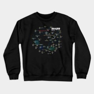 mass effect map Crewneck Sweatshirt